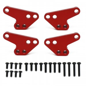 FRONT AND REAR ALUMINIUM DAMPER LOWER FIX MOUNT 1/10 RC TRAXXAS WIDEMAXX MAXX 2.0 MONSTER - RED - TRXMAXX01/RE