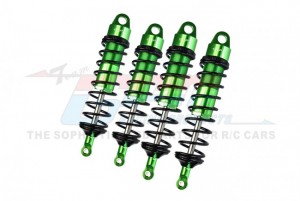 GPM SLE128143 ALUMINUM 6061-T6 FRONT AND REAR ADJUSTABLE SPRING DAMPERS TRAXXAS 1/8 4WD SLEDGE MONSTER TRUCK 95076-4 - GREEN - SLE128143-G-BK