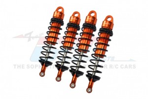 GPM SLE128143 ALUMINUM 6061-T6 FRONT AND REAR ADJUSTABLE SPRING DAMPERS TRAXXAS 1/8 4WD SLEDGE MONSTER TRUCK 95076-4 - ORANGE - SLE128143-OR-BK