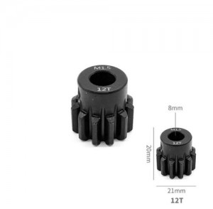 STEEL PINION GEAR M1.5 8mm Inner 12T RC 1/5 Traxxas X-Maxx 1/6 XRT / ARRMA 1/5 OUTCAST KRATON - PG8012T