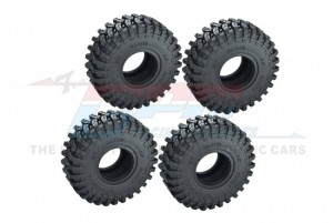 GPM TRX4MZSP19A 1.0 INCH HIGH ADHESIVE CRAWLER 62 x 20.5mm RUBBER TIRES TRAXXAS 1/18 TRX-4M / AXIAL SCX24 - TRX4MZSP19A-BK