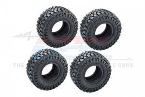 GPM TRX4MZSP22A 1.0 INCH HIGH ADHESIVE CRAWLER RUBBER TIRES 50.8  x 22.5mm TRAXXAS 1/18 TRX-4M / AXIAL SCX24 - TRX4MZSP22A-BK