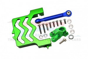 GPM TXMS024A ALUMINUM SERVO MOUNT W/  SERVO HORN 25T TRAXXAS 1/10 4WD MAXX MONSTER TRUCK 89076-4 - GREEN - TXMS024A-G