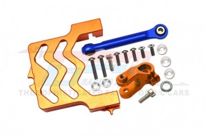 GPM TXMS024A ALUMINUM SERVO MOUNT W/  SERVO HORN 25T TRAXXAS 1/10 4WD MAXX MONSTER TRUCK 89076-4 - ORANGE - TXMS024A-OR