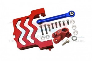 GPM TXMS024A ALUMINUM SERVO MOUNT W/  SERVO HORN 25T TRAXXAS 1/10 4WD MAXX MONSTER TRUCK 89076-4 - RED - TXMS024A-R