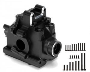 Aluminum 6061 Front / Rear Gearbox Case 9529 TRAXXAS 1/8 RC SLEDGE MONSTER 95076-4 - BLACK - TRX-9529/BK