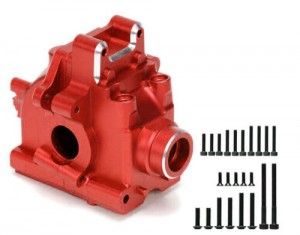 Aluminum 6061 Front / Rear Gearbox Case 9529 TRAXXAS 1/8 RC SLEDGE MONSTER 95076-4 - RED - TRX-9529/R