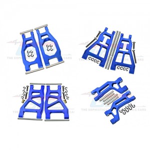 GPM COMBO FRONT & REAR UPPER & LOWER SUSPENSION ARM SET FOR TAMIYA DT-03 BUGGY - BLUE - DT3054555657-B