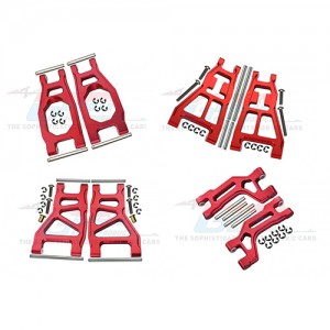GPM COMBO FRONT & REAR UPPER & LOWER SUSPENSION ARM SET FOR TAMIYA DT-03 BUGGY - RED - DT3054555657-R