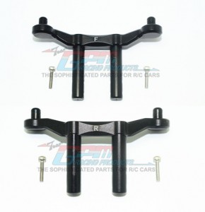 GPM MAG201FR ALUMINUM FRONT & REAR BODY MOUNT & POST AR320404 ARRMA 1/10 GRANITE / BIG ROCK 4X4 V3 3S - BLACK - MAG201FR-BK