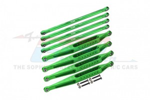 GPM LMT1449 ALUMINIUM 7075-T6 UPPER & LOWER LINK BAR SET LOSI 1/8 LMT 4WD SOLID AXLE MONSTER TRUCK LOS04022 - LMT1449-G