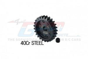 GPM 40Cr STEEL MOTOR GEAR 25T / 27T TRAXXAS 1/5 4WD X-MAXX 6S 8S / 1/6 4WD XRT 8S 78086-4 - 25T - XRT025TS-BK