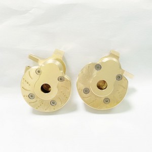 BRASS FRONT COUNTER WEIGHT STEERING KNUCKLE ARMS FOR 1/10 RC AXIAL RACING SCX10-III AXI03006 / UTB10 BUGGY - UTB10-21/BR