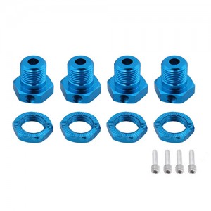 ALUMINUM 17mm HEX WHEEL HUB SET 5533 FOR TRAXXAS REVO / SUMMIT / XO-1 / DRAG SLASH / STAMPEDE / T-MAXX - LIGHT BLUE - TRX-5353/LB
