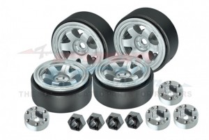 GPM TRX4MZSP1221 ALUMINUM 1-INCH BEADLOCK WHEEL RIMS SET 6 POLES TRAXXAS 1/18 4WD TRX-4M FORD BRONCO 97074-1 / DEFENDER 97054-1 - TRX4MZSP1221-S
