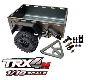 ALLOY HIGH LIFT TRAILER KIT HITCH 9795 TRAXXAS 1/18 TRX-4M CRAWLER 97074 / 97054 - TITANIUM - TRX-9795/TI