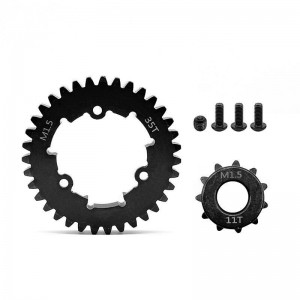 STEEL SPUR GEAR - 35T M1.5 W/ PINION GEAR 1/5 TRAXXAS XRT / X-MAXX 6S 8S MONSTER - 35T W/ 11T - TRXM35T11T