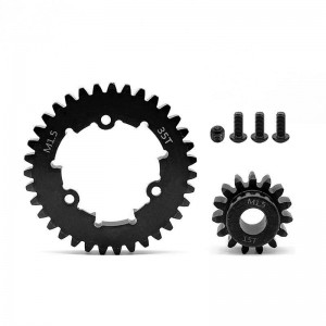 STEEL SPUR GEAR - 35T M1.5 W/ PINION GEAR 1/5 TRAXXAS XRT / X-MAXX 6S 8S MONSTER - 35T W/ 15T - TRXM35T15T