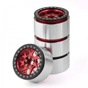 Universal Aluminium 2.2 Inch 45mm Beadlock Wheel Rims Set 1/10 RC AXIAL RBX10 WRAITH / TRAXXAS TRX-4 CRAWLER - BLUE - WH05/RE