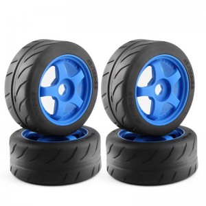 Rubber Tyre & Wheel Set 43mm For 1/7 1/8 ARRMA RC INFRACTION LIMITLESS 6S BLX - BLUE - WH-07/BU