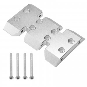 Aluminium Lower Center LCG Gear Box Bottom Skid Plate 1/10 RC AXIAL SCX10 SCX10-II SCX10-III CAPRA Buggy - Silver - CAP-01/SI