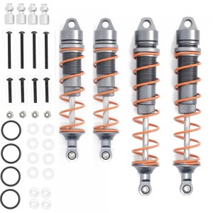 ALUMINUM FRONT & REAR SPRING DAMPERS SET ARRMA RC 1/8 KRATON OUTCAST 6S BLX - TITANIUM - AR33021250/TI