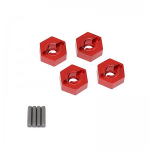 Aluminium Wheel Hex Adaptor - 14mm ARRMA SENTON GRANITE BIG ROCK TYPHON 6S BLX - RED - HEX14/RE