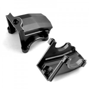 ALUMINIUM FRONT AND REAR DIFFERENTIAL HOUSING 7780 1/5 TRAXXAS X-MAXX 6S 8S / 1/6 XRT 8S MONSTER - BLACK - TRX7780/BK
