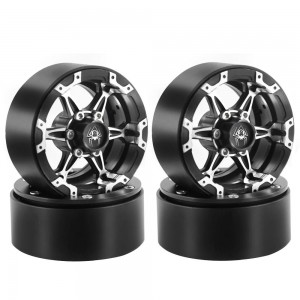 1.9 Inch Beadlock Wheel Rim Set Spider Pattern 1/10 RC TRAXXAS TRX-4 AXIAL SCX10 CRAWLER - WH19001/BKS