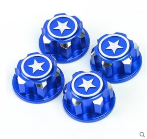Aluminum Anti-Skid Hex Wheel Nuts 17mm 1/5 TRAXXAS X-MAXX / 1/8  SUMMIT /  E-REVO MONSTER - TXM-005/BU