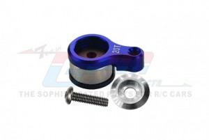 GPM LM020TSHN ALUMINUM 6061-T6 20T SERVO HORN W. BUILT-IN SPRING LOS211012 LOSI 1/18 2WD MINI-T 2.0 STADIUM TRUCK-LOS01015 - BLUE - LM020TSHN-B