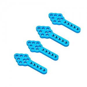 Aluminium Multi Holes Adjustable Front & Rear Height Angle Damper Mount For 1/10 RC Axial Racing SCX10 Crawler - SCX10-005/BU