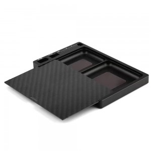 Magnetic Aluminium Screw Box With Carbon Fiber Plate Cover Soldering Plug For RC Setting - ST-006/BK