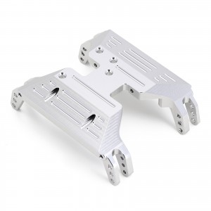 Aluminum Transmission Base Gearbox Mount For RC 1/10 Axial Racing Capra 1.9 Unlimited Trail Buggy AXI03004 - Silver - CAP-002/SI