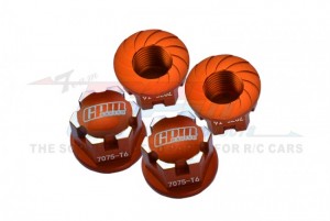 GPM ER2005A ALU 7075-T6 WHEEL LOCK 7758 TRAXXAS RC E-REVO / WIDE MAXX / SLEDGE - ORANGE - ER2005A-OR