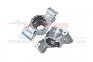 GPM TXMS022N ALUMINUM 7075 REAR STUB AXLE CARRIERS 8952 TRAXXAS 1/10 4WD MAXX 89076-4 / WIDE MAXX MONSTER 89086-4 / TRAXXAS 1/8 MAXX SLASH 6S - SILVER - TXMS022N-S