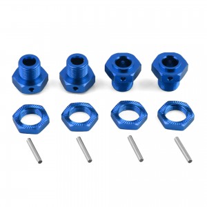 ALUMINUM WHEEL HUB NUT -17mm ARA310998 AR310906 ARRMA 1/10 KRATON / OUTCAST 4X4 4S BLX - BLUE - ARA310998/BU