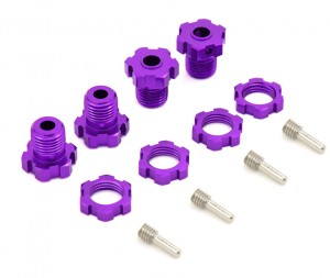 Aluminum Splined Wheel Hubs -17mm 5353X TRAXXAS 1/10 E-Maxx T-Maxx 2.5 Revo 3.3 Summit Monster Truck - PURPLE - TRX-5353X/PU