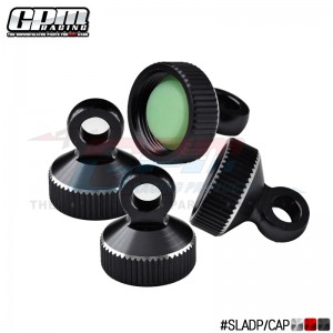 GPM SLADP/CAP Aluminum Damper Top 7075 For TRAXXAS Slash Bandit Drag Slash Rustler Stampede T-Maxx - BLACK - SLEDP-CAP/BK