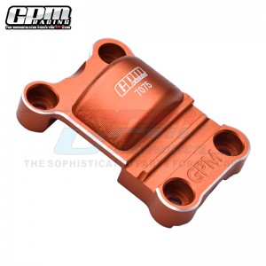 GPM TXM038N ALUMINIUM REAR GEAR COVER 7787 TRAXXAS 1/5 X-MAXX 6S 8S 77076-4 77086-4 / 1/6 XRT 8S 78086-4 - ORANGE - TXM038N-OR