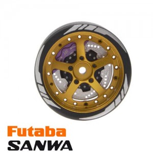 Aluminum 5 Spoke Transmitter Steering Wheel SANWA MT5 M12 FUTABA 4PK M12 M17 FLYSKY NOBLE NB4 - TW05GO/BK
