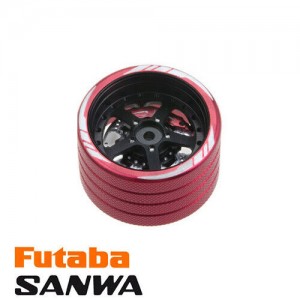 Aluminum 5 Spoke Transmitter Steering Wheel SANWA MT5 M12 FUTABA 4PK M12 M17 FLYSKY NOBLE NB4 - TW05BK/RE