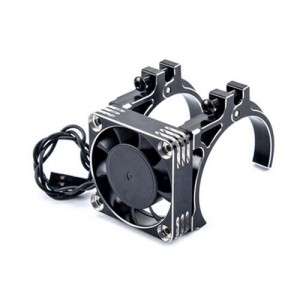 Aluminum Motor Heatsink Cooling Fan 40mm x 40mm For 1/10 RC TAMIYA Car - BLACK - HSM4040/BK