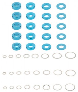 Full Aluminium M3 Flat Washer 0.5 - 2mm Stainless Shim Spacer 0.1 - 0.3mm 1/10 RC Car - AC-WS05