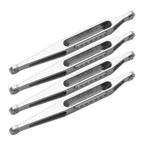 Aluminum Lower 4 Trailing Arms Links Set LOS244008 LOSI 1/8 LMT SOLID AXLE MONSTER LOS04022 - SILVER - LOS244008/SI