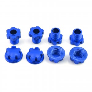 Aluminum 17mm Hex Wheel Hubs With Hubs Adapter 8654 For TRAXXAS E-Revo 2.0 VXL MAXX SLEDGE - TRX-8654/BU