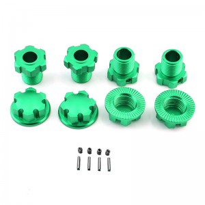 Aluminum 17mm Hex Wheel Hubs With Hubs Adapter 8654 For TRAXXAS E-Revo 2.0 VXL MAXX SLEDGE - TRX-8654/GR