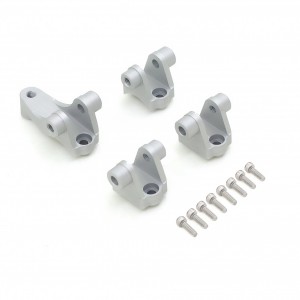 ALUMINUM FRONT / REAR AXLE MOUNT SET FOR SUSPENSION LINKS 8227 1/10 TRAXXAS TRX-4 CRAWLER - SILVER - TRX-8227/SI