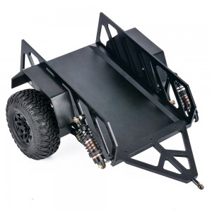 Aluminum Trailer Set 1/10 TRAXXAS TRX-4 TRX-6 AXIAL SCX10 CRAWLER - BLACK - TRX4T-01/BK