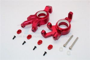 GPM TXM021N ALUMINUM FRONT KNUCKLE ARMS WITH COLLARS FOR 6S TRAXXAS XMAXX 6S - Red - TXM021N-R